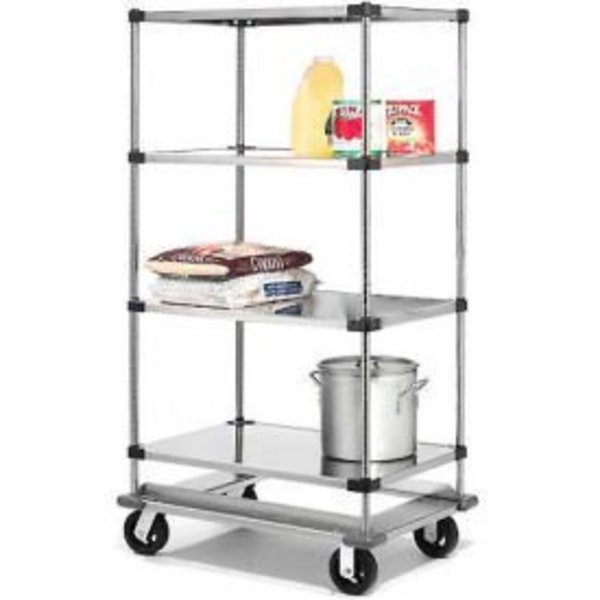 Global Equipment Nexel    Stainless Steel  Shelf Truck with Dolly Base 48x18x93 1600 Lb. Cap. 987463